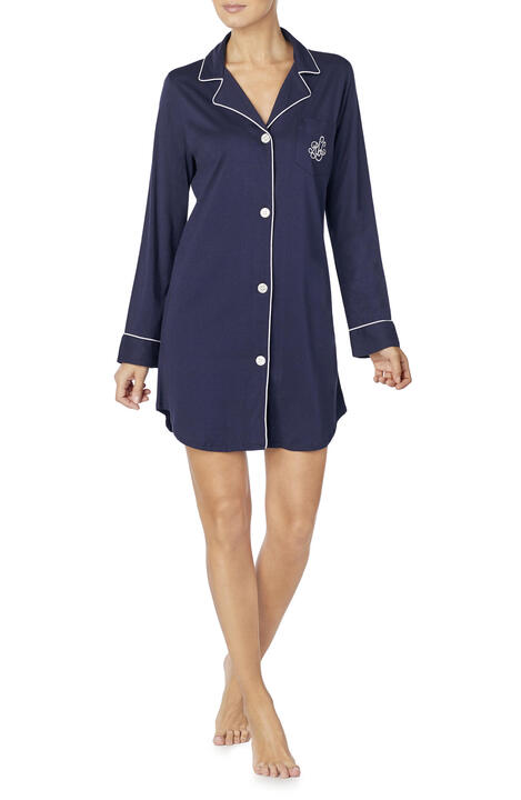 L/S Classic Notch Collar Sleepshirt