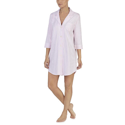 3/4 Sleeve Notch Collar Sleepshirt