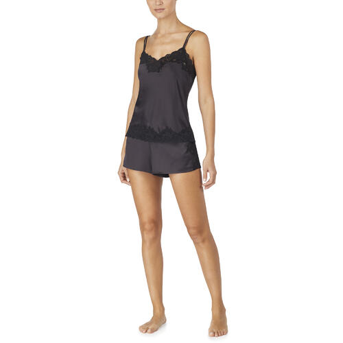 Satin Lace Cami Tap Set