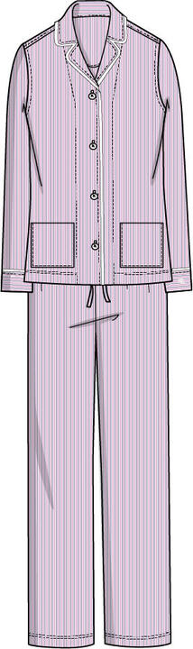 Notch Collar, Long Pant PJ Set